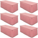 6 Packs Dusty Rose Spandex Table Cloths 6 Foot, Fitted Stretch Table Cover with Skirts 30x72 Inch, Wrinkle-Free Floor Length Tablecloths Rectangular for Weddings Parties Banquets Events Decorations by Shillance