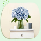 Yatim 21In Blue Artificial Hydrangea Flowers with Stems 5 Pcs - Image 6