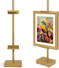 Adjustable Tabletop Easel Stand, Gold 17" H Easels for Display by Victawks