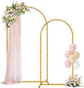 Metal Arch Backdrop Stand, 7.2FT+6FT Wedding Arches Frame, Gold Wedding Arch Backdrop Stand Set of 2, Balloon Arch Backdrop for Wedding Party Decor Birthday Baby Shower Graduation by Chesjin