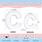 13.8" Extra Large Acrylic Letter Charcuterie Board Box, Reusable Fillable Letter Cake Candy Dish Display Serving Tray for Birthday Anniversary Party Decoration (C) - Image 2