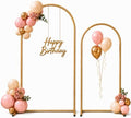 2 Pack Gold Metal Arch Backdrop Stand(7.2FT/6FT),Easy-Install Balloon Arch by Grenty