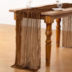 DeZerlor Brown Cheesecloth Table Runners 6 Pack Fall Runners - Image 5