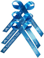 Personalized Ribbons Bows 25 for Wedding Bridal Shower Baby Favor, Party Favors, Quinceanera Anniversary Sweet 16 Custom Made Names (Turquoise) - Image 5