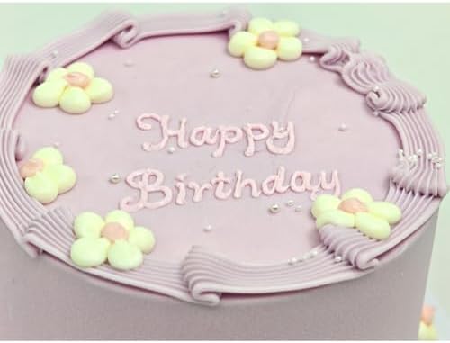 NICE PURCHASE Realistic Fake Birthday Cake Fake Food Bakery Shop Display Model Party Decoration Pro Cake Faux Replica Cake (6 inch wide & style D) - Image 3