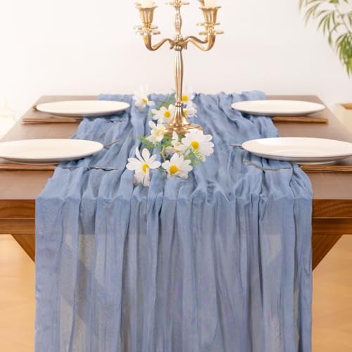 Cheesecloth Table Runner Fall Boho Wedding Birthday Party Home Decor - Image 5