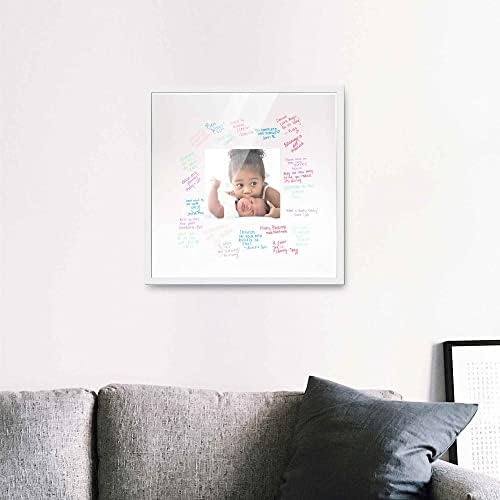 Poster Palooza 20x20 White Autograph & Signature Picture Frame With White Square Opening Photo Mat for 6x6 Pictures - With Pens, UV Acrylic & Foamboard Backing - Image 6