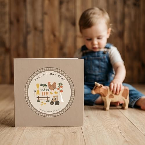 Lucy Darling Little Farmer Baby Memory Book – First Year Journal, 5-Year Milestone Scrapbook & Photo Album – Rustic Farming Adventure Keepsake for Baby Boy or Girl - Image 5