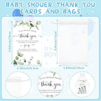 60 Sets Baby Shower Stainless Steel Shot Glasses for Guests It's a Boy Metal Shot Glasses with Thank You Card Organza Bag Baby Shower Favors Bulk for Gender Reveal Baby Arrival Party (Boy) - Image 3