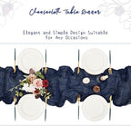 Showgeous 16 Pack Navy Blue Cheesecloth Table Runner 17 x 108 Inch - Image 5