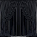 20x10ft Black Backdrop Curtain for Wedding Parties Wrinkle Free Fabric Black Drapes Backdrop Decoration for Baby Shower Birthday Photography Decoration 4 Panels, 5ft x 10ft by Gogoparti