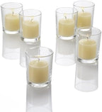 Set of 144 Richland Votive Candles Ivory Unscented and 144 Clear Glass Eastland Votive Holders - Image 4