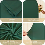 Hunter Green Arch Backdrop Cover 7.2FT 6FT Spandex Arch Covers Stretchy Backdrop Set of 2, Double-Layer Wrinkle Free Wedding Arch Stand Cover Party Backdrop Curtains for Baby Shower Birthday Party - Image 5