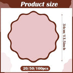 100Pcs Pink Thick Paper Placemats, Disposable Waterproof Wedding Place Mats - Image 2