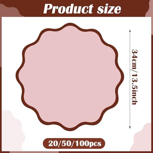 100Pcs Pink Thick Paper Placemats, Disposable Waterproof Wedding Place Mats - Image 2