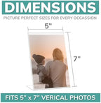 PBF 5x7 Acrylic Sign Holder | Vertical Stand Up Slanted Display | Clear Picture Frame, Menu Table Top Stand, Plastic Flyer Holder (96-Pack) - Image 2