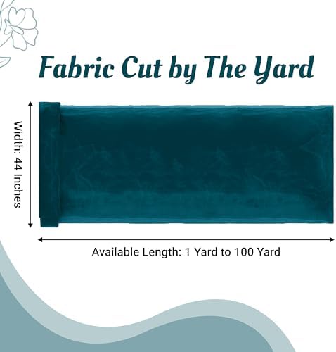 55 Yard Organza Fabric 44" Wide for Wedding Event Décor - Dark Teal - Image 2