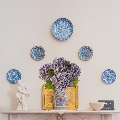 ZYTUYO 4 Pcs 20'' Gray Purple Real Touch Hydrangea Artificial Flowers Vintage Lifelike Latex Hydrangeas Long Stem for Boho Home Decor Porch Outdoor Wedding Kitchen Xmas Table Centrepiece - Image 2