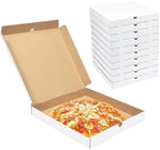 White Corrugated Cardboard Pizza Boxes 12x12x2 Inch 10 Pack by Huoshange