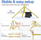 EMART Backdrop Stand 10x10FT Adjustable Back Drop Stand for Party -Gold - Image 4