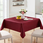 6 Pack Satin Table Cover Rectangle, 60 x 102 Inches, Burgundy - Image 6