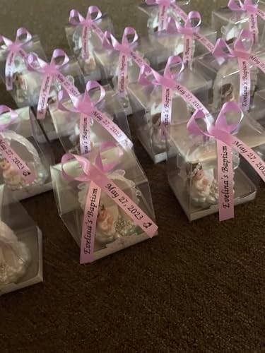 25 Personalized Ribbons Assesmbled Bows Custom Bridal Shower Favor Party Favors Custom Wedding Ribbon Bridesmaid Memorial Ribbons Funeral Baby Invitations Mis XV años Quinceanera (Brown) - Image 3