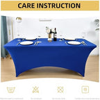 6-Pack 6ft Spandex Table Covers for Rectangle Standard Folding Tables - Wrinkle Resistant Stretch Tablecloths - Ultimate Fitted Table Protector for Parties, Trade Shows, Wedding - Image 6