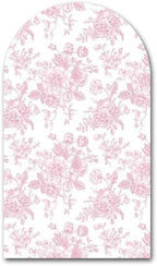 Peach Pink Floral Arched Backdrop Covers Double-Sided Stretchy Arch Stand Cover for Girls Birthday Baby Shower Fiesta Party Decoration Supplies(No Stand!) by Iydamc