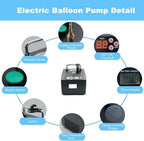 Lagenda B231 Electric Balloon Inflator - Balloon Pump with Digital Timer, Professional Portable Air Blower for Party Events Decoration - Image 2