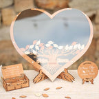 Personalized Heart Family Tree Wedding Guest Book Alternative, Rustic Boho - Image 4