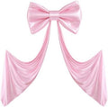 Giant Pink Bow for Backdrop 80x24 Inches Large Satin Ribbon Bow Wall Decor for Wedding Birthday Baby Shower Party Photo Booth, Washable Reusable Big Bow for Nursery Bedroom Door Hanging Decoration by Gogoparti