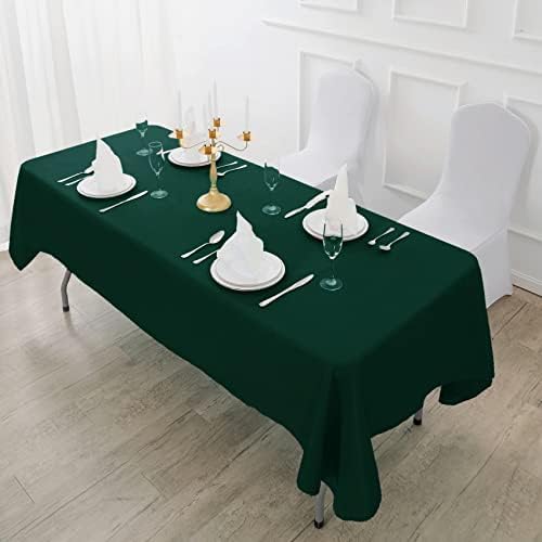 Fokitut 2 Pack Waterproof Rectangle Tablecloth, 60x102 Inch, Stain Resistant and Wrinkle Polyester Table Cloth, Fabric Table Cover for Kitchen Dining, Wedding, Party, Holiday Dinner-Hunter - Image 5