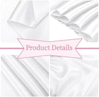 fani 120 PCS Satin Chair Sashes, 7x78 Inch, White - Image 3