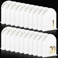 Aceorbit White Wedding Table Numbers 1-20 with Stands 5" x 7" by Unknown