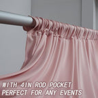 20ft×12ft Wrinkle Free Dusty Pink Backdrop Curtains for Wedding Parties - Image 4