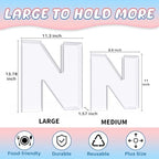 13.8" Extra Large Acrylic Letter Charcuterie Board Box, Reusable Fillable Letter Cake Candy Dish Display Serving Tray for Birthday Anniversary Party Decoration (N) - Image 2