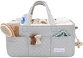 Lily Miles Baby Diaper Caddy Organizer, Nursery Storage Tote for Newborn Essentials and Diaper Change Station, Gift for Baby Shower and Registry Must-Have (Heather Gray) by LilyMiles