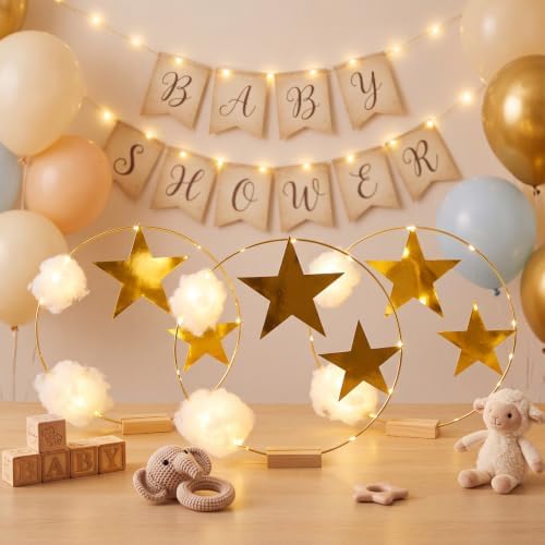 Novabright 50 Pcs Twinkle Twinkle Little Star Gender Reveal Decoration - Image 3