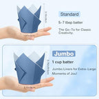 Havawish 500 Pcs Jumbo Gradient Blue Tulip Cupcake Liners, Party Cupcake Baking Liners Greaseproof Wrappers Muffin Liner Holders for Wedding Birthday Baby Shower Holiday Party Baking Cups - Image 3