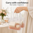 Dobafun Clear Gift Bags with Handles, 55 PCS Clear Goodie Bags with Ribbon - Image 7