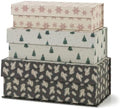 Soul & Lane - Magnetic Christmas Nesting Gift Boxes with Lids, Set of 3 by SoulLane
