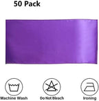 50 Pack Purple Satin Chair Ribbons, Satin Purple Chair Bows Sashes Ties for Wedding Party Birthday Decor - Image 6