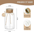 12Pack Mason Jars for Centerpiece Glass Flower Bud Vase Transparent Vases - Image 2