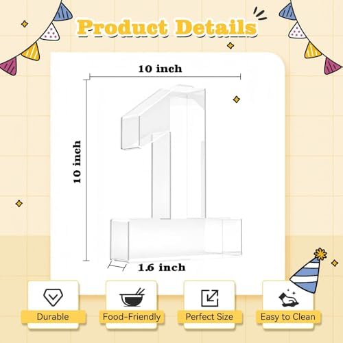 Ledido Reusable 10'' Fillable Acrylic Charcuterie Board Box Number 16 - Image 3