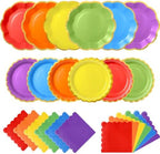 144 Pcs 48 Guests Rainbow Party Supplies Paper Plates and Napkins by Skybooly