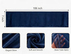 Organza Navy Blue Chair Sashes 50 Pack 7x108 inches Sheer Chair Bows for Wedding Party Birthday Banquet Hotel Restaurant Bridal Shower Baby Shower Event Decorations Tulle Chairs Knots Ties - Image 2