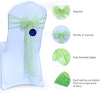 Pack of 100 Organza Chair Sashes for Wedding & Event Décor – Apple Green - Image 3