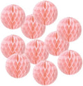 PATIKIL 10pcs 14" Honeycomb Balls Tissue Paper Pom Poms, Party Hanging Paper Honeycomb Balls Decoration for Birthday Wedding Home Backdrop Decor, Light Pink by PATIKIL