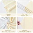 Set of 3 Arch Backdrop Covers Stretchy Spandex White Beige for Boho Wedding - Image 4