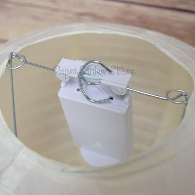 PaperLanternStore.com 12" Yellow Paper Lantern Party Pack with Remote Controlled LED Lights (10-Pack Combo Kit) - Image 3